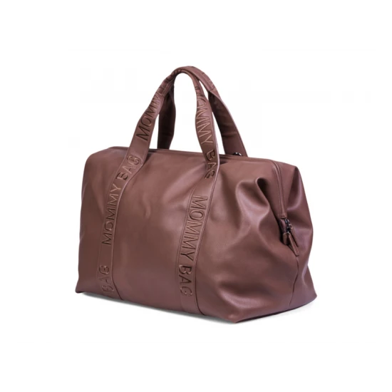 Childhome Mommy Bag Signature Vegan Leather Dark Brown – přebalovací taška 55×30×40 cm