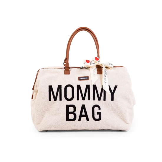 Childhome Mommy Bag Teddy Off White – přebalovací taška 55×30×40 cm