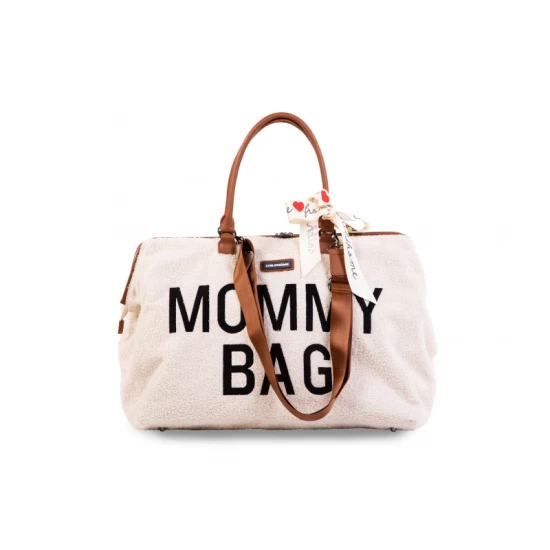 Childhome Mommy Bag Teddy Off White – přebalovací taška 55×30×40 cm