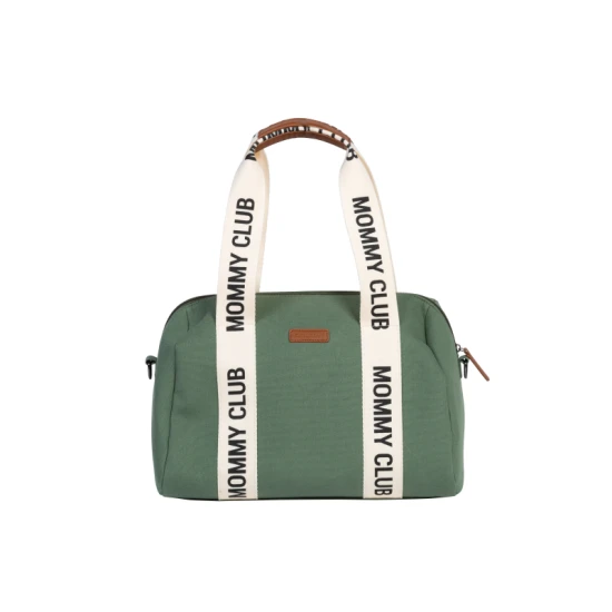 Childhome Mommy Club Signature Canvas Green – přebalovací taška 38×27×21 cm