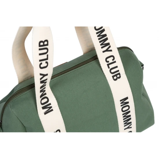 Childhome Mommy Club Signature Canvas Green – přebalovací taška 38×27×21 cm