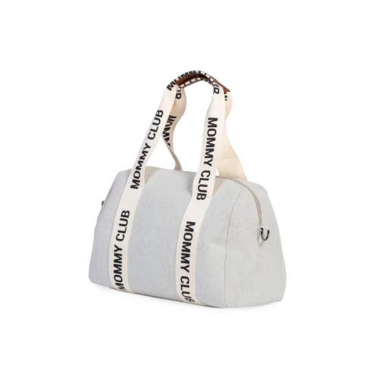 Childhome Mommy Club Signature Canvas Off White – přebalovací taška 38×27×21 cm