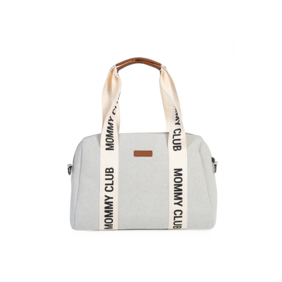 Childhome Mommy Club Signature Canvas Off White – přebalovací taška 38×27×21 cm