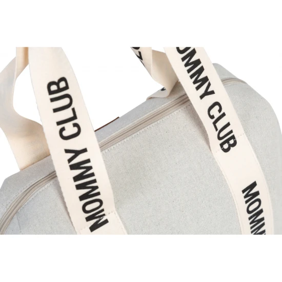 Childhome Mommy Club Signature Canvas Off White – přebalovací taška 38×27×21 cm