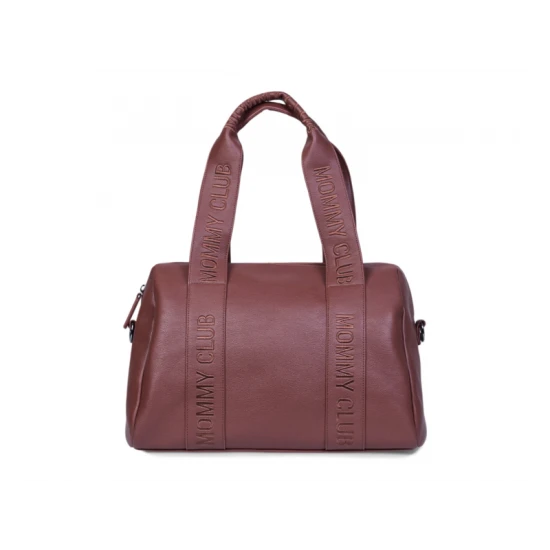 Childhome Mommy Club Signature Vegan Leather Dark Brown – přebalovací taška 38×27×21 cm