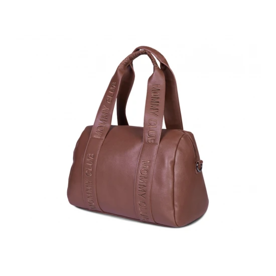 Childhome Mommy Club Signature Vegan Leather Dark Brown – přebalovací taška 38×27×21 cm