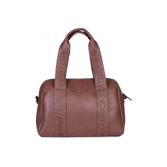 Childhome Mommy Club Signature Vegan Leather Dark Brown – přebalovací taška 38×27×21 cm