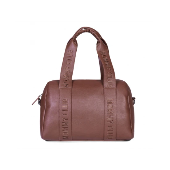 Childhome Mommy Club Signature Vegan Leather Dark Brown – přebalovací taška 38×27×21 cm