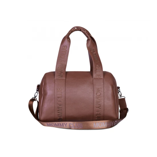 Childhome Mommy Club Signature Vegan Leather Dark Brown – přebalovací taška 38×27×21 cm