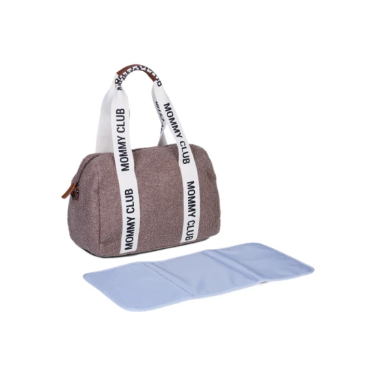 Childhome Mommy Club Signature Teddy Soft Brown – přebalovací taška 38×27×21 cm