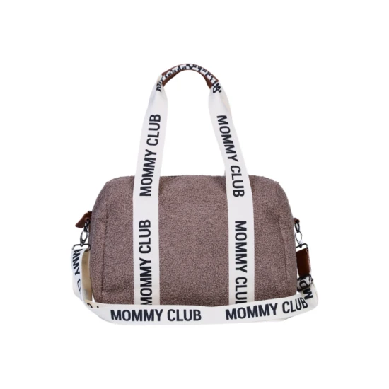 Childhome Mommy Club Signature Teddy Soft Brown – přebalovací taška 38×27×21 cm
