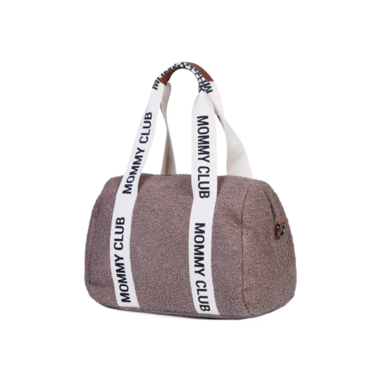 Childhome Mommy Club Signature Teddy Soft Brown – přebalovací taška 38×27×21 cm