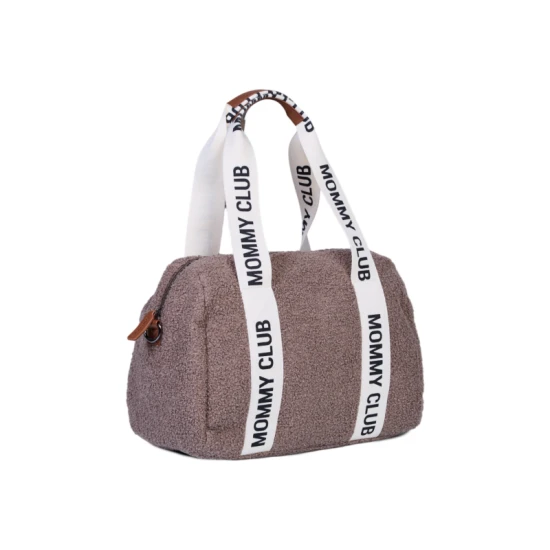 Childhome Mommy Club Signature Teddy Soft Brown – přebalovací taška 38×27×21 cm