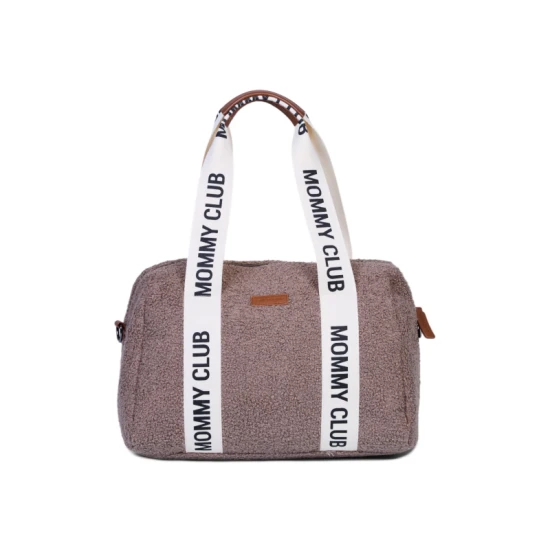 Childhome Mommy Club Signature Teddy Soft Brown – přebalovací taška 38×27×21 cm