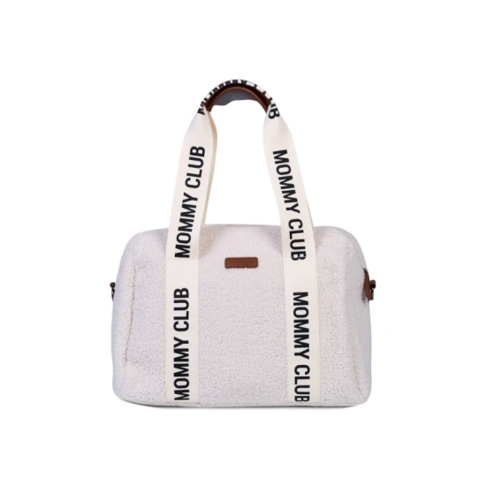 Childhome Mommy Club Signature Teddy Off White – přebalovací taška 38×27×21 cm