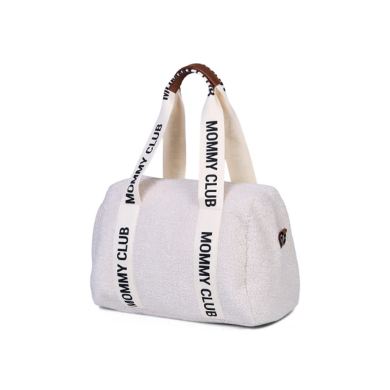 Childhome Mommy Club Signature Teddy Off White – přebalovací taška 38×27×21 cm