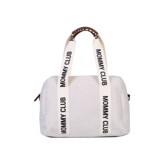 Childhome Mommy Club Signature Teddy Off White – přebalovací taška 38×27×21 cm