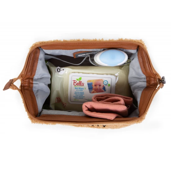Childhome Baby Necessities Teddy Beige – toaletní taška 27×13×15 cm