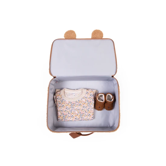 Childhome Teddy Beige – dětský cestovní kufr 40×30×15 cm