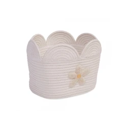Koš na hračky Květina Off White 30x20x15 cm Koš na hračky Květina Off White 30x20x15 cm