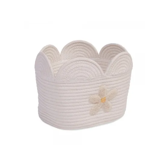 Childhome Koš na hračky Květina Off White 30x20x15 cm Krásný a funkční košík s květinou do dětského pokoje.