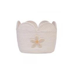 Koš na hračky Květina Off White 30x20x15 cm Koš na hračky Květina Off White 30x20x15 cm