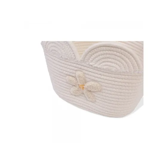 Childhome Koš na hračky Květina Off White 30x20x15 cm Krásný a funkční košík s květinou do dětského pokoje.