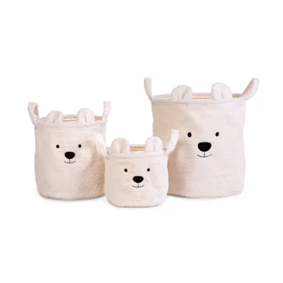 Koš na hračky Teddy Off White 25x20x20 cm