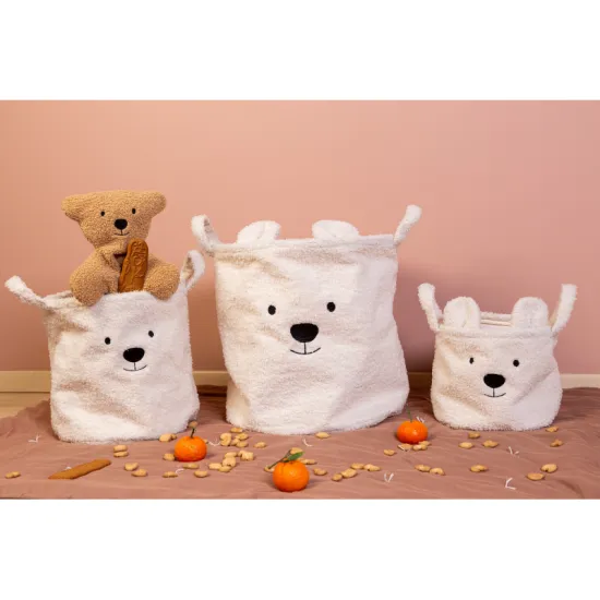 Koš na hračky Teddy Off White 25x20x20 cm