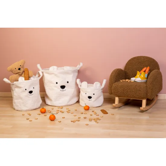 Koš na hračky Teddy Off White 25x20x20 cm