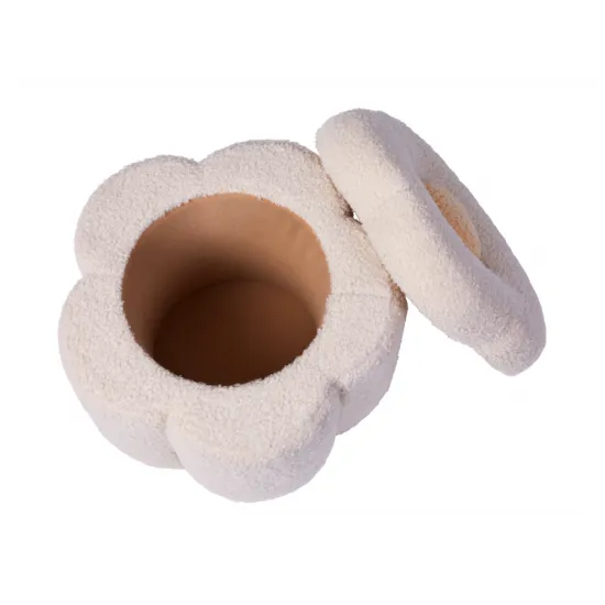 Childhome Box na hračky 2v1 Květina Off White Praktický a stylový úložný box pro dětské hračky s kytkou.