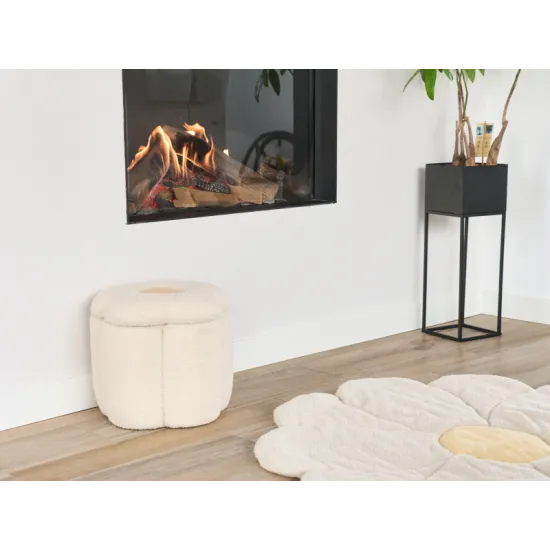 Childhome Box na hračky 2v1 Květina Off White Praktický a stylový úložný box pro dětské hračky s kytkou.