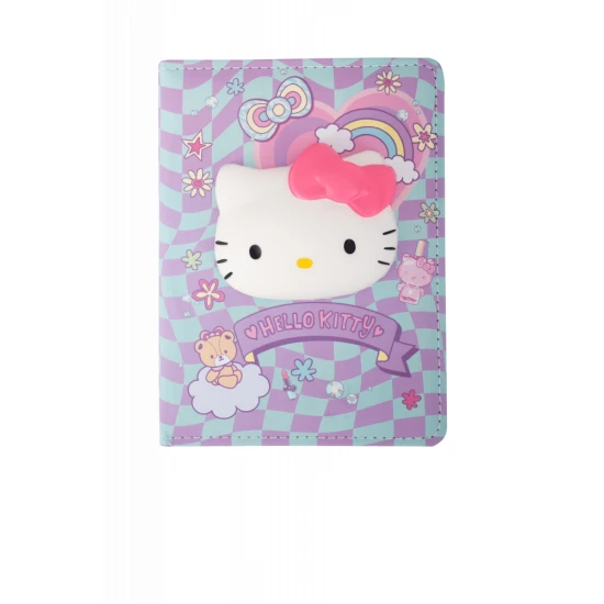 Zápisník B6 s 3D postavičkou modrý Hello Kitty Pastel Pink