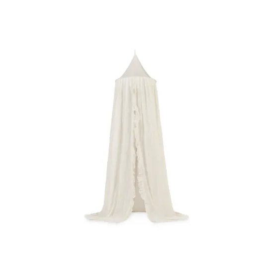 Nebesá nad postieľku Vintage 245 cm Ruffle Ivory