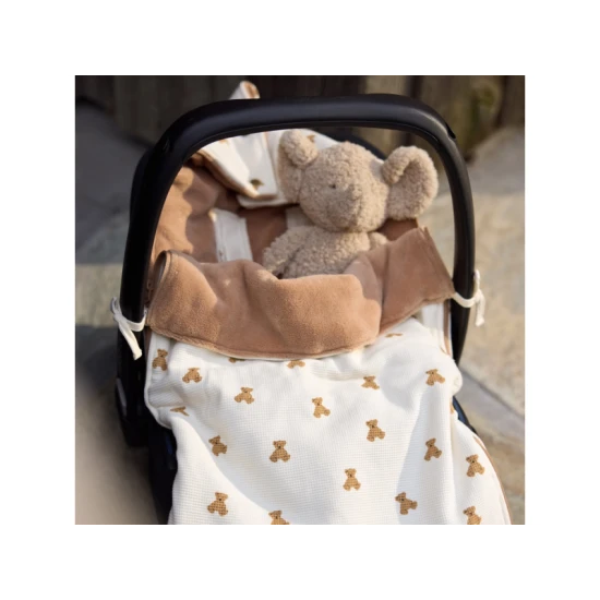 Jollein Fusak do autosedačky Mini Teddy Bear Waffle