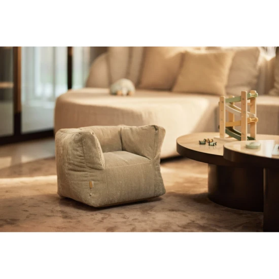 Dětské křesílko Beanbag Corduroy Olive Green