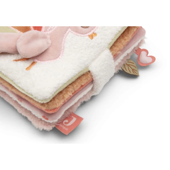 Textilní knížka s aktivitami Soft Plumes – Jollein 221-001-68200