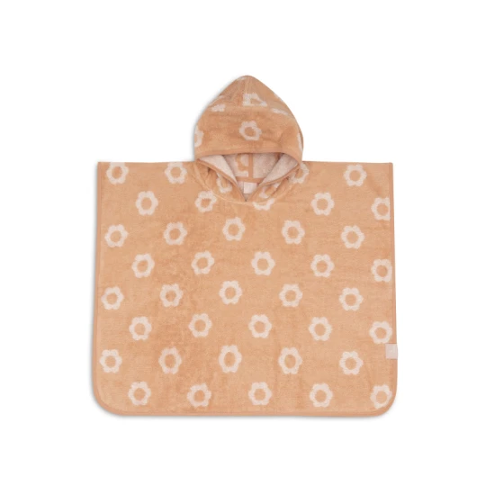 Jollein Osuška pončo froté Jacquard Flower