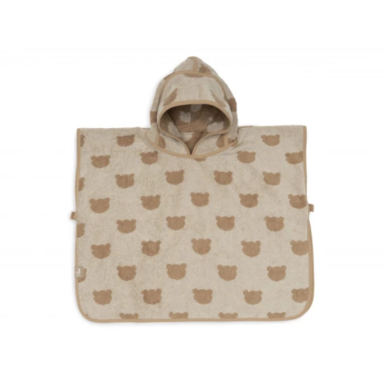 Jollein Osuška pončo froté Jacquard Teddy Bear