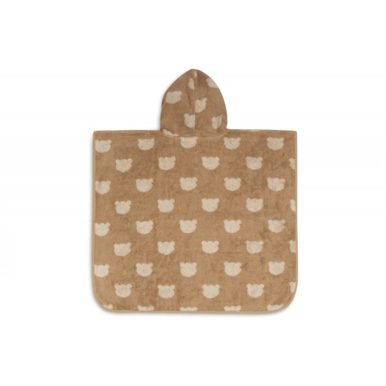 Jollein Osuška pončo froté Jacquard Teddy Bear