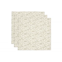 Plenky 3 ks 70x70 cm Animals Olive Green