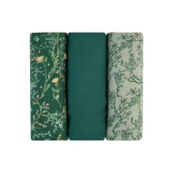 Mušelínové pleny 75x75 cm 3ks Secret Garden Green