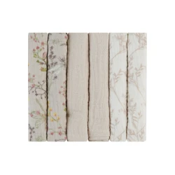 Mušelínové pleny 30x30 cm 6ks Secret Garden Beige