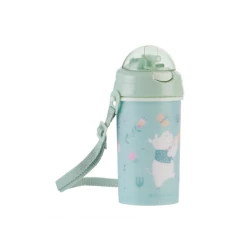 Hrnek se silikonovým brčkem a popruhem 450 ml Music Fest Mint