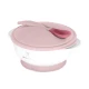 Miska s přísavkou, víčkem a lžičkou s tepelným senzorem Pink - KikkaBoo 31302040076KB