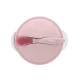 Miska s přísavkou, víčkem a lžičkou s tepelným senzorem Pink - KikkaBoo 31302040076KB