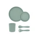 Jídelní souprava 5dílná Platinum Silicone Sage - KikkaBoo 31302050001KB