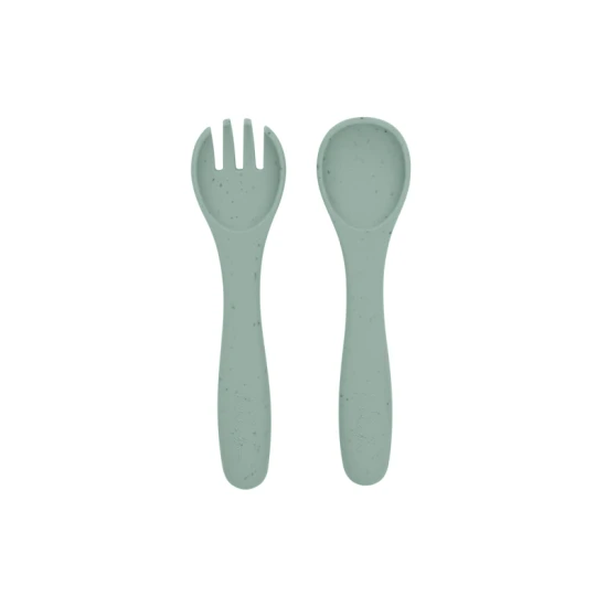 Jídelní souprava 5dílná Platinum Silicone Sage - KikkaBoo 31302050001KB