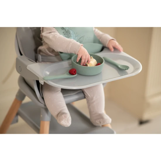 Jídelní souprava 5dílná Platinum Silicone Sage - KikkaBoo 31302050001KB