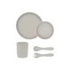 Jídelní sada 5dílná Platinum Silicone Sand - KikkaBoo 31302050002KB